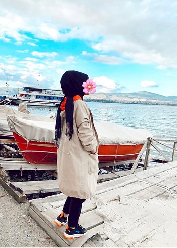 Diğer Bej Keten Midi Kadın Ceket