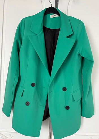 Düğmeli Yeşil Kadın Blazer Ceket