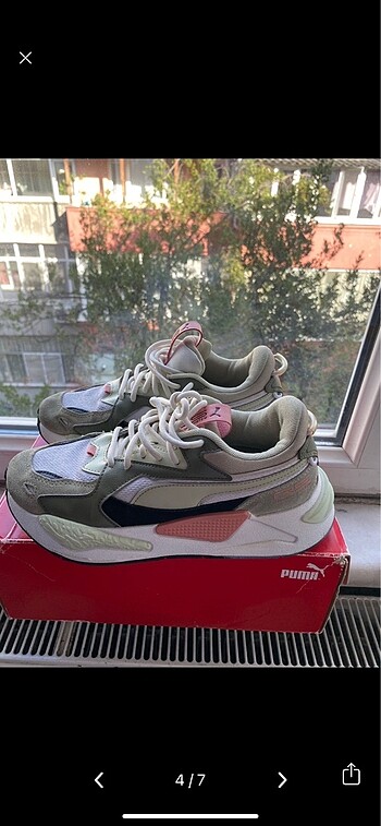 38 Beden yeşil Renk Puma rs spor ayakkabı