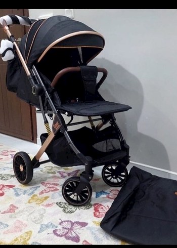 Siyah Bebek Arabası Katlanabilir Model