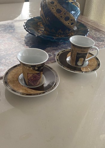 Kahve Temalı Espresso Fincan ve Tabak Seti - Görsel 4