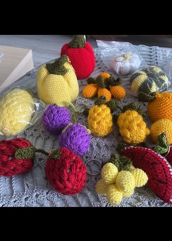 Bohem Tarzında Örgü Karpuz Motifli Dekoratif Ürün - Görsel 3