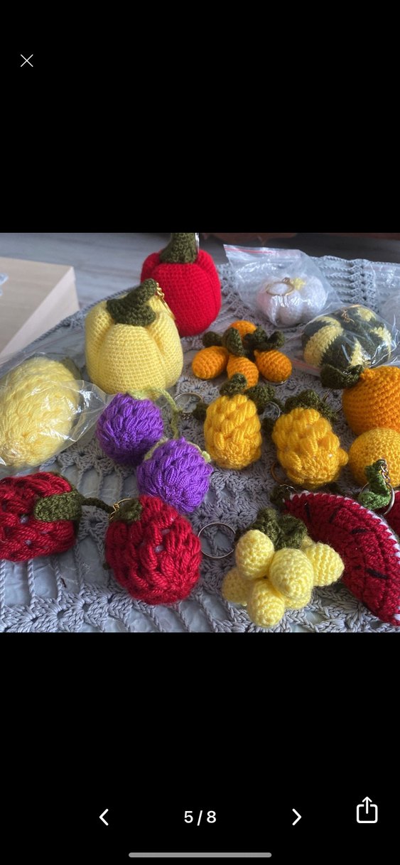 Bohem Tarzında Örgü Karpuz Motifli Dekoratif Ürün - Görsel 3