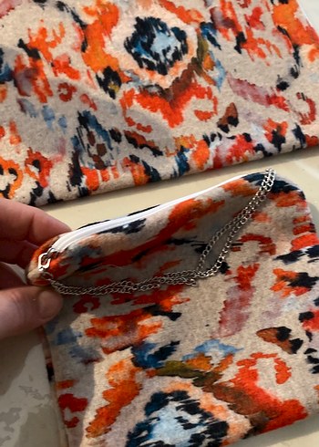 Bohem Çok Renkli Fermuarlı Kadın el çantası - Görsel 2