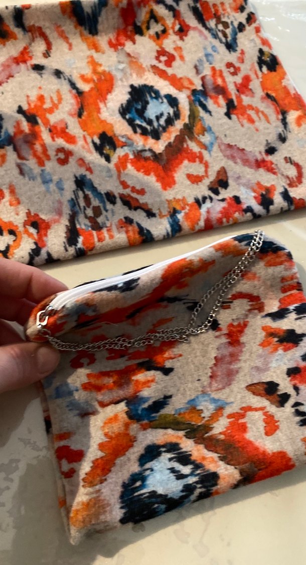 Bohem Çok Renkli Fermuarlı Kadın el çantası - Görsel 2