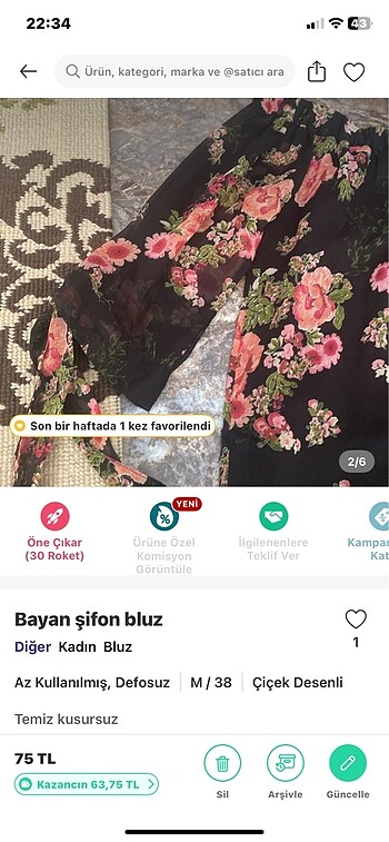 Diğer Bayan şifon bluz