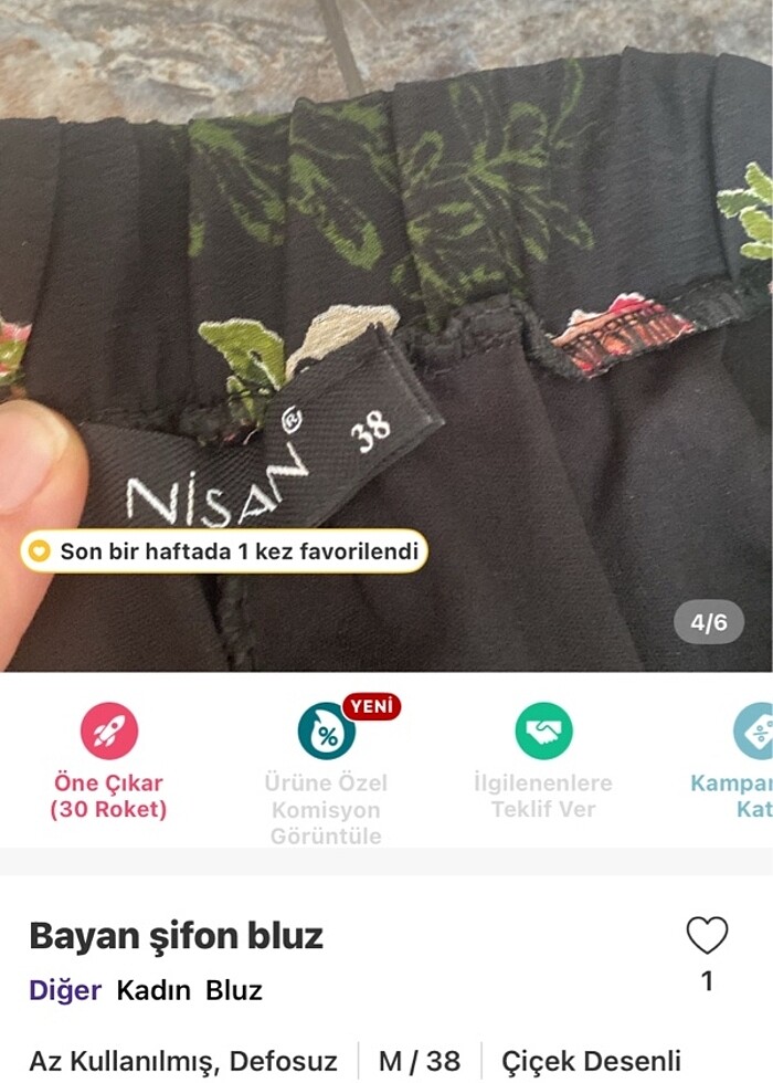 Bayan şifon bluz - Görsel 3