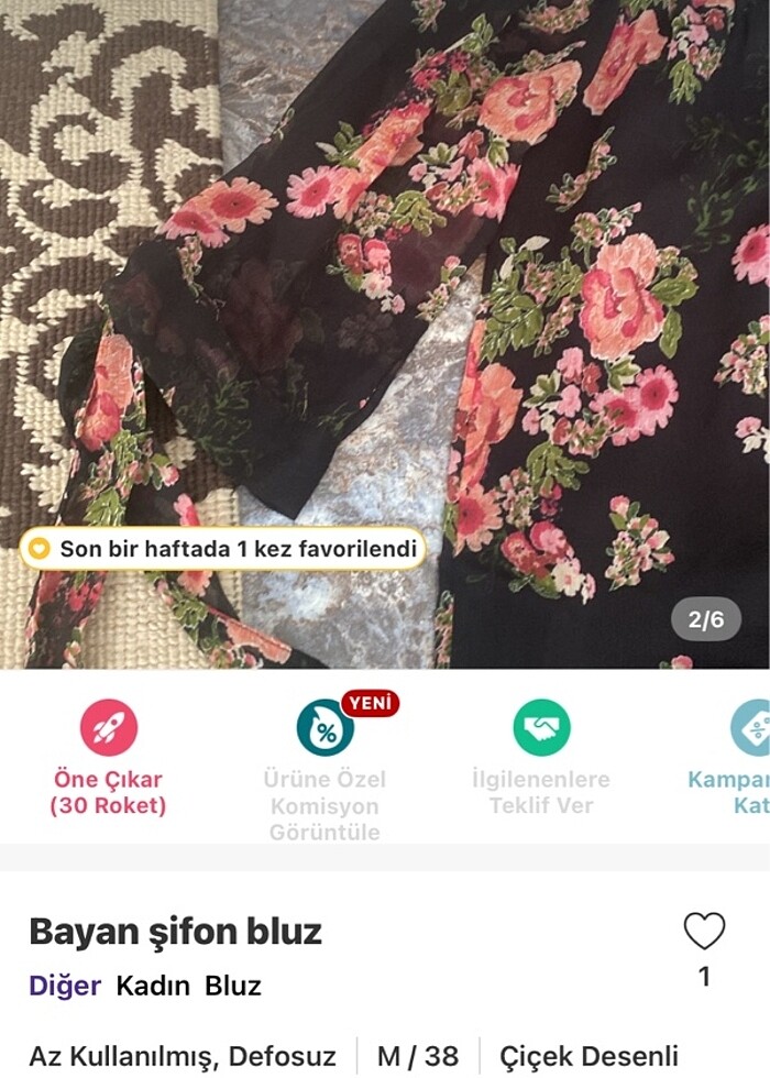 Bayan şifon bluz - Görsel 2
