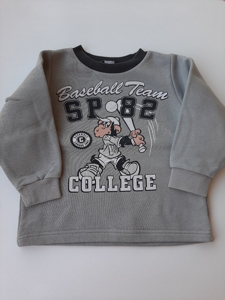 Gri Baskılı Erkek Çocuk Sweatshirt - Görsel 3