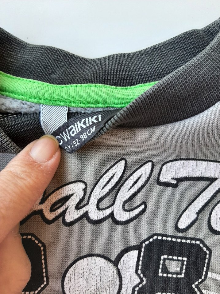 Gri Baskılı Erkek Çocuk Sweatshirt - Görsel 4