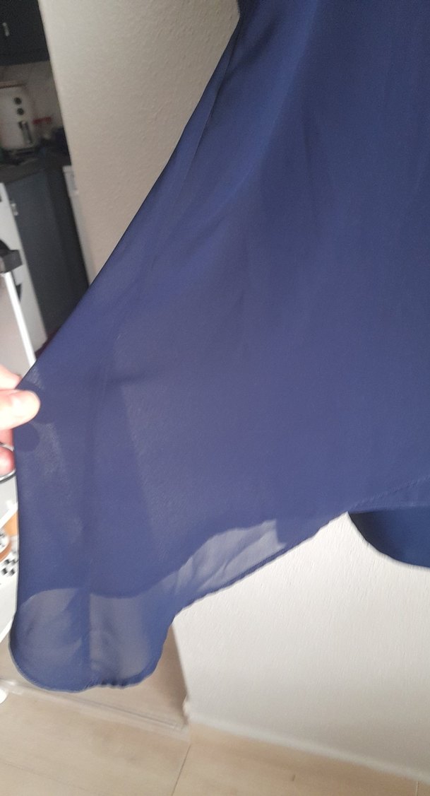 Lacivert Uzun Kollu Salaş Abiye Takım - Görsel 4