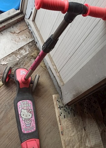  Beden Pembe Çocuk Scooter'ı Üç Tekerlekli
