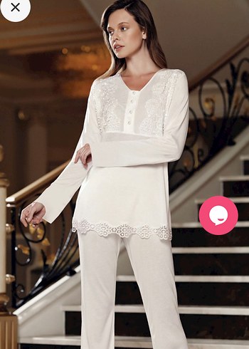 Sabahlıklı lohusa hamile gecelik takım - Görsel 2