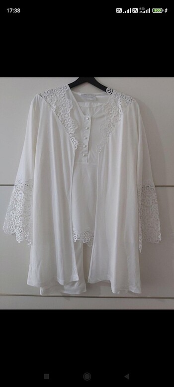 Sabahlıklı lohusa hamile gecelik takım - Görsel 3