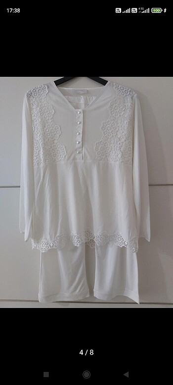 Sabahlıklı lohusa hamile gecelik takım - Görsel 4