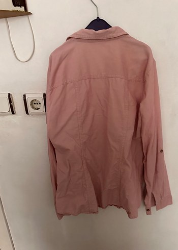 38 Beden Panco Pembe Uzun Kollu Düğmeli Kadın Gömlek
