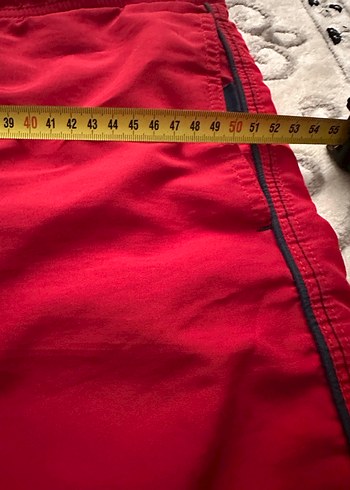 Düğmeli Kırmızı Erkek Midi Şort - Görsel 7