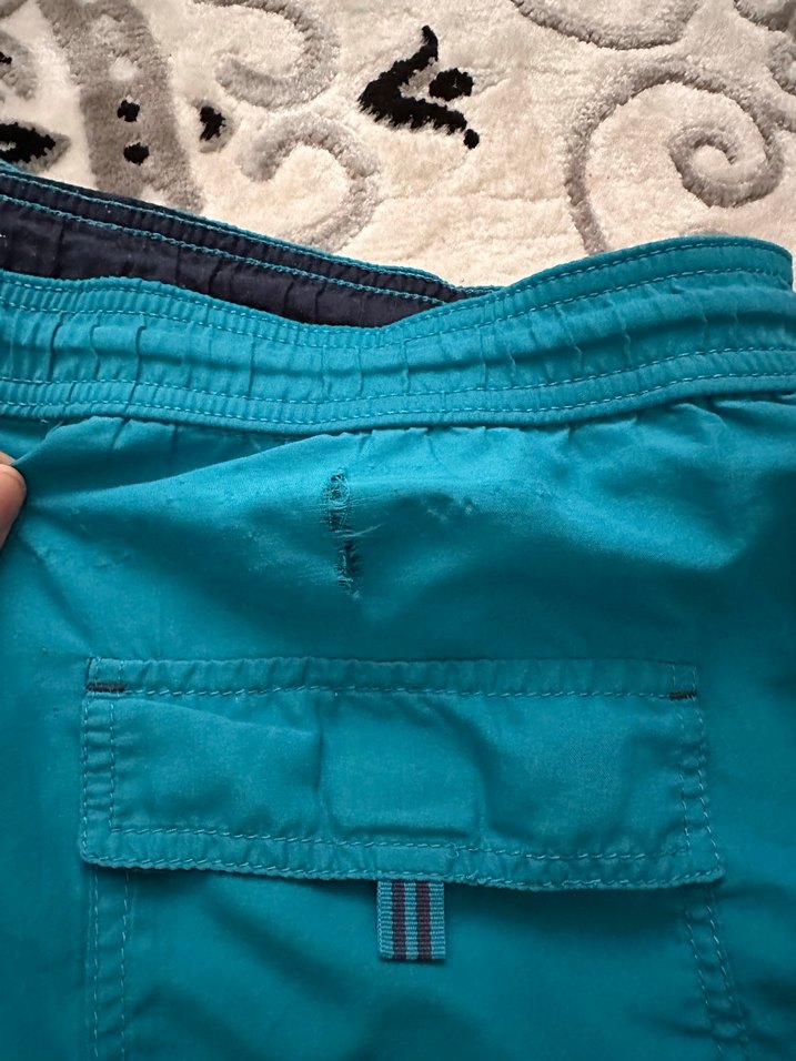 Mavi Fermuarlı Erkek Yüzme Şortu - Görsel 3