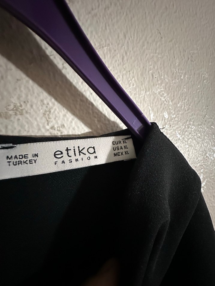 Siyah Uzun Kollu Drapeli Kadın Tulum - Görsel 5