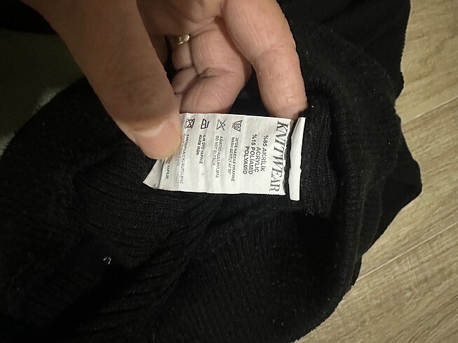 l Beden siyah Renk Triko etek
