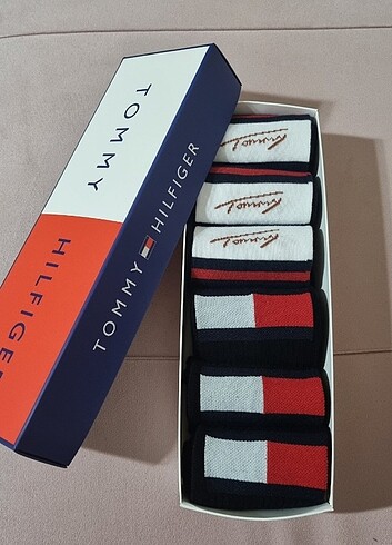 Tommy Hilfiger 6'lı kutu erkek çorap 