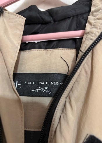 Bej Kadın Salaş Ceket Yüksek Yakalı - Görsel 5