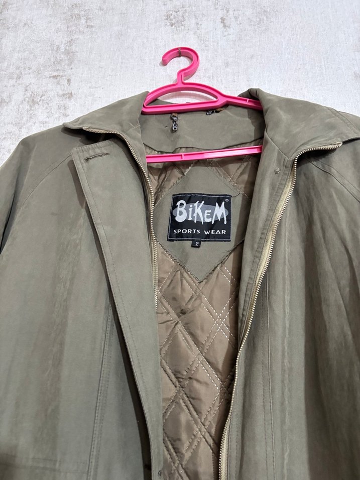 Düğmeli haki  Kadın Ceket - Görsel 2