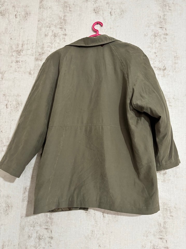 Düğmeli haki  Kadın Ceket - Görsel 4