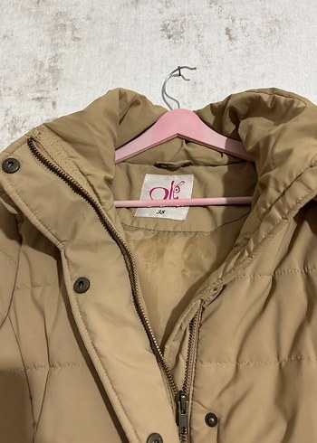 Bej Kemerli Kadın Kışlık Mont - Görsel 3