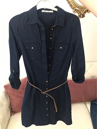 LC Waikiki LCW Kemerli Keten Elbise