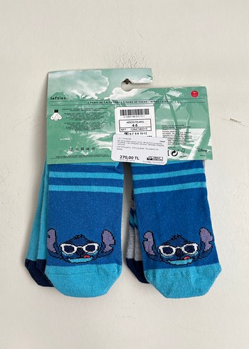 Disney Stitch 3lü çocuk çorap 4-5 yaş - Görsel 2