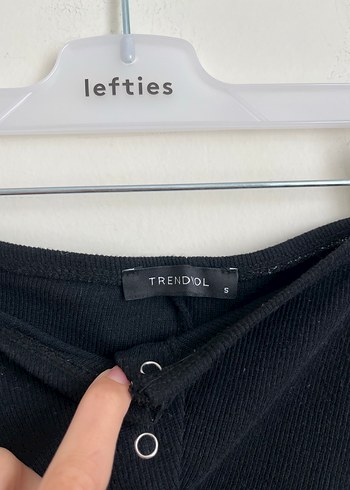s Beden siyah Renk Straplez çıtçıtlı crop bluz üst