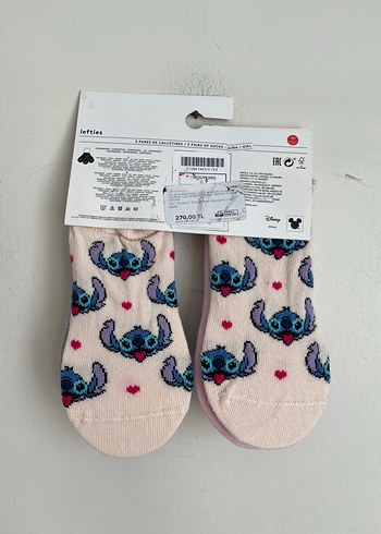 Zara Disney Stitch 3lü çorap 6-7 yaş