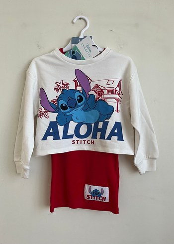 Disnet Stitch takım sweatshirt elbise
