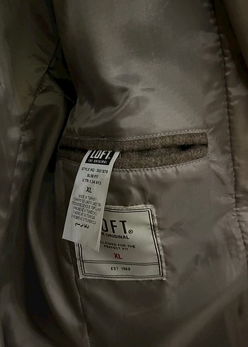 xl Beden kahverengi Renk Loft kürklü uzun kaban