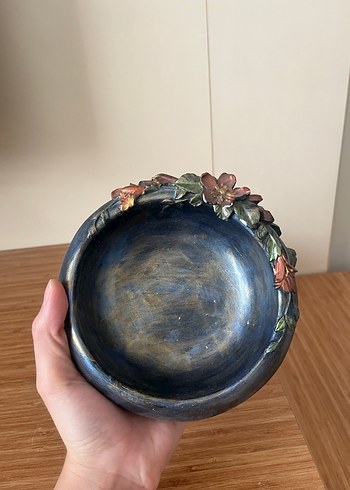 Ikea Mavi Çiçekli Dekoratif Vazo