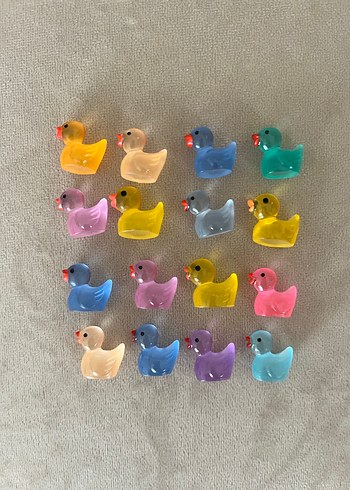 Renkli Mini Ördek Figürleri Seti 12li - Görsel 2