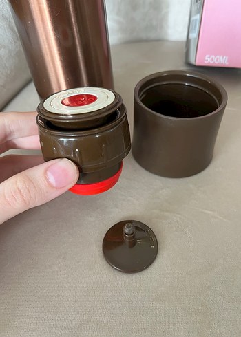 Tantitoni Bronz Paslanmaz Çelik Termos 500ml - Görsel 7