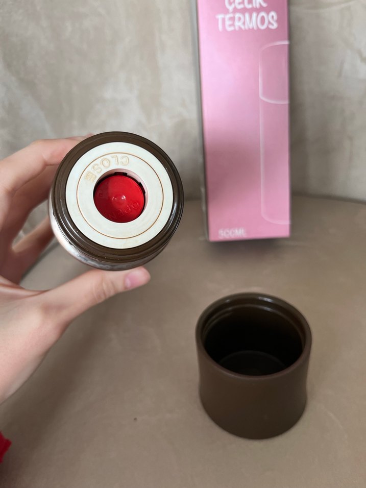 Tantitoni Bronz Paslanmaz Çelik Termos 500ml - Görsel 4