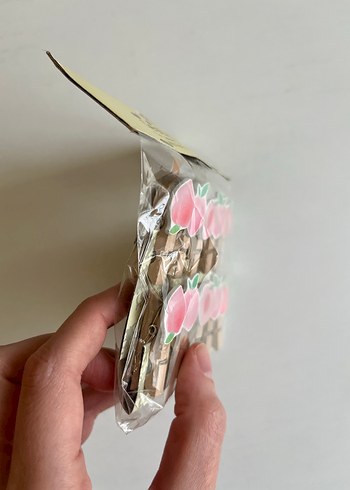 10lu Küçük şeftali desenli pano mandal seti - Görsel 3