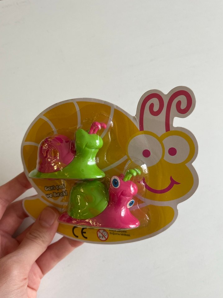 2li geri çekmeli salyangoz oyuncak - Görsel 3