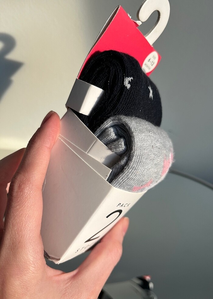 6-12 ay bebek külotlu çorap ikili - Görsel 2