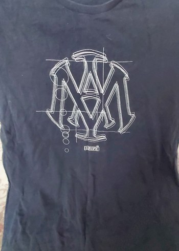 Lacivert Baskılı Kısa Kollu erkek Tişört - Görsel 3