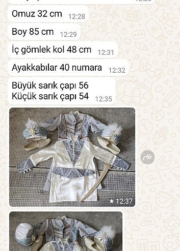 8 Yaş Beden çeşitli Renk Sünnet kıyafeti