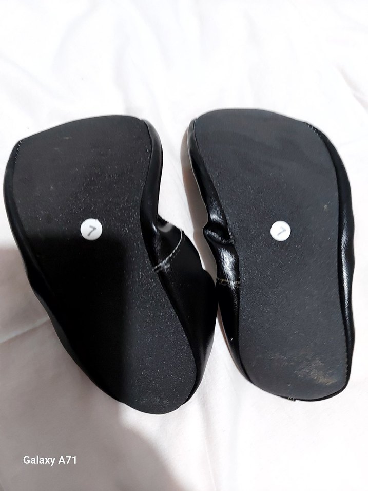 Kız Çocuk pisi pisi Siyah Elastik Bantlı Bale Ayakkabısı - Görsel 2