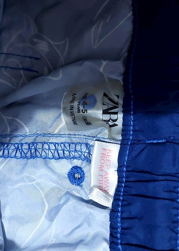 Zara Erkek Çocuk Mavi Bağlama Desenli Mayo 4 Yaş - Görsel 3