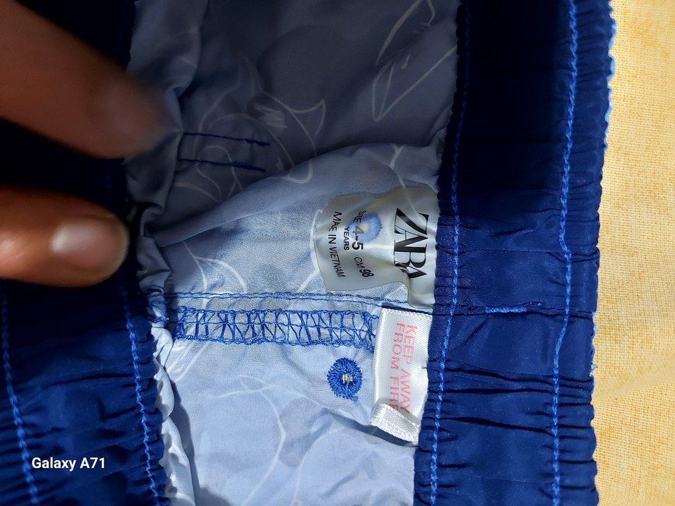 Zara Erkek Çocuk Mavi Bağlama Desenli Mayo 4 Yaş - Görsel 4