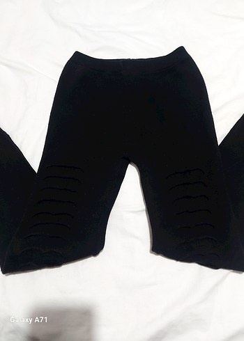 Siyah Kız Çocuk simli tayt - Görsel 2