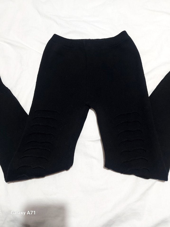 Siyah Kız Çocuk simli tayt - Görsel 2