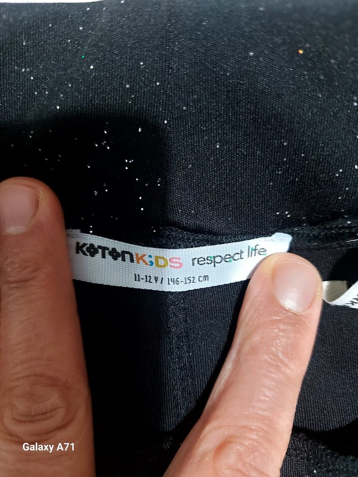 Siyah Kız Çocuk simli tayt - Görsel 4